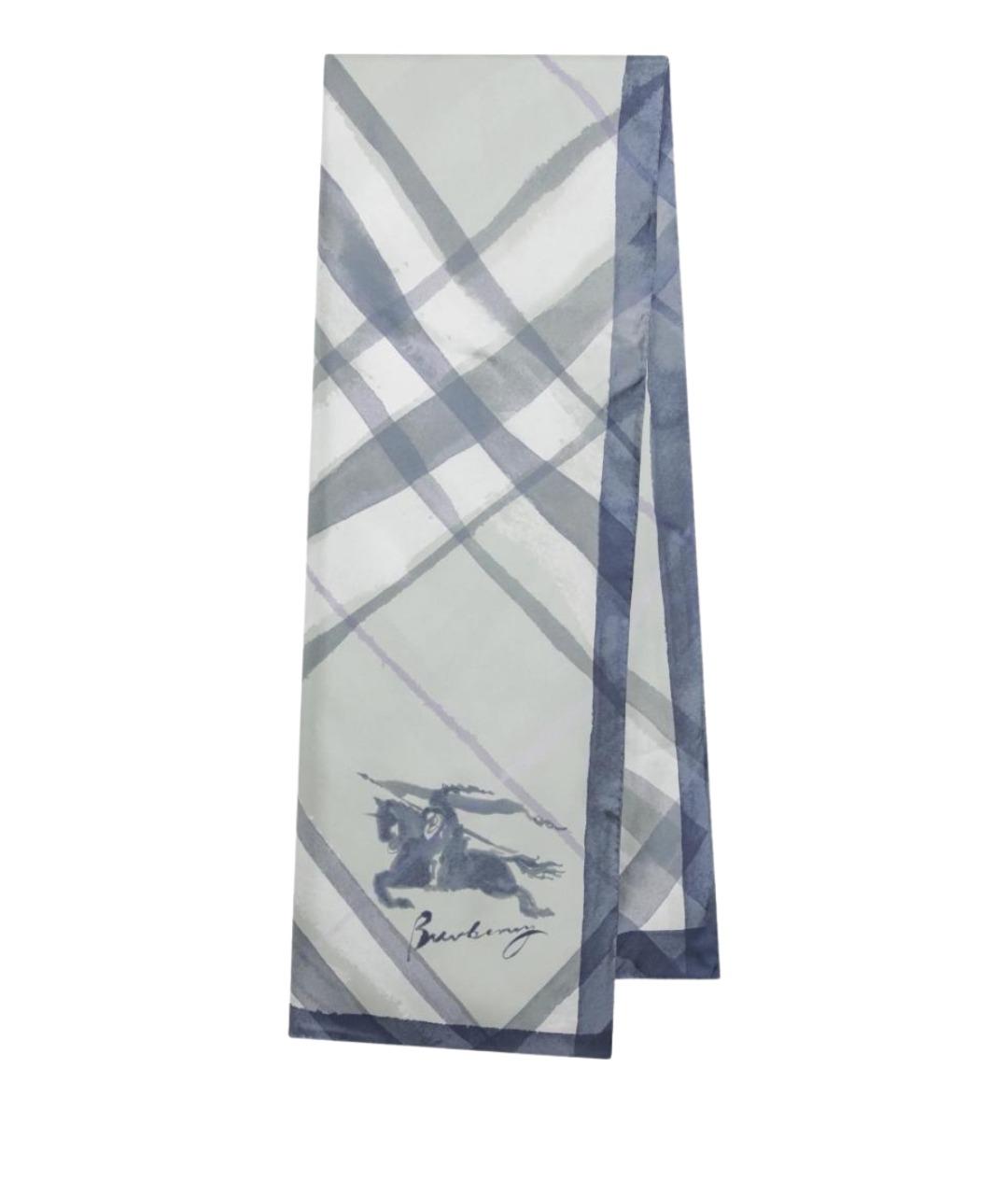 BURBERRY Зеленый шелковый шарф, фото 1