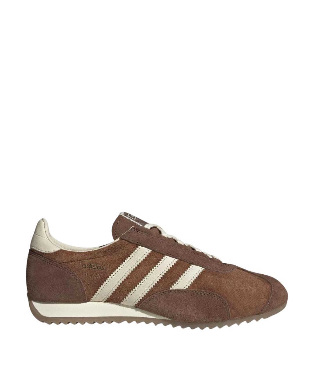 ADIDAS Коричневые замшевые низкие кроссовки / кеды, фото 1