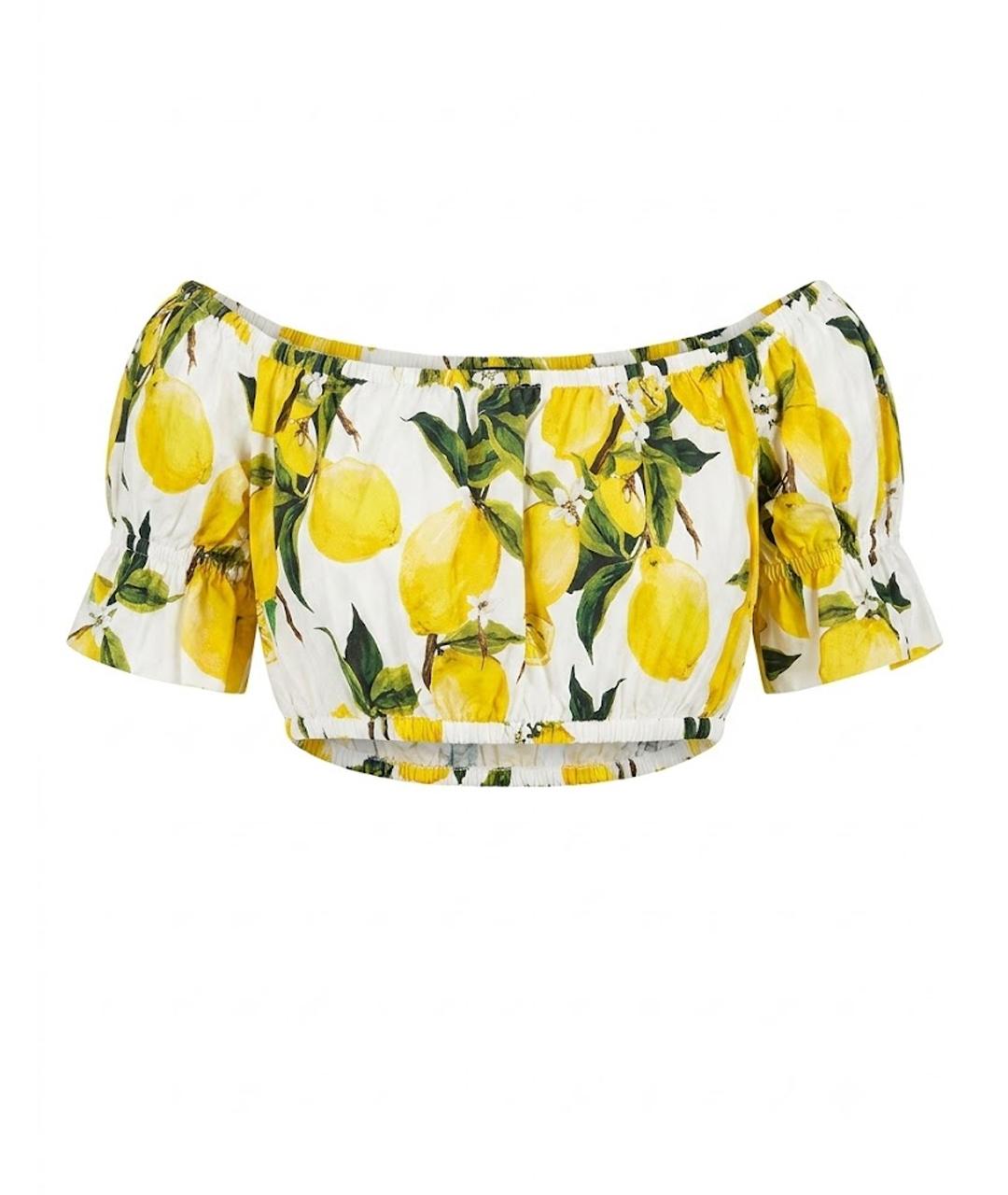 DOLCE&GABBANA Желтая хлопковая блузы, фото 1