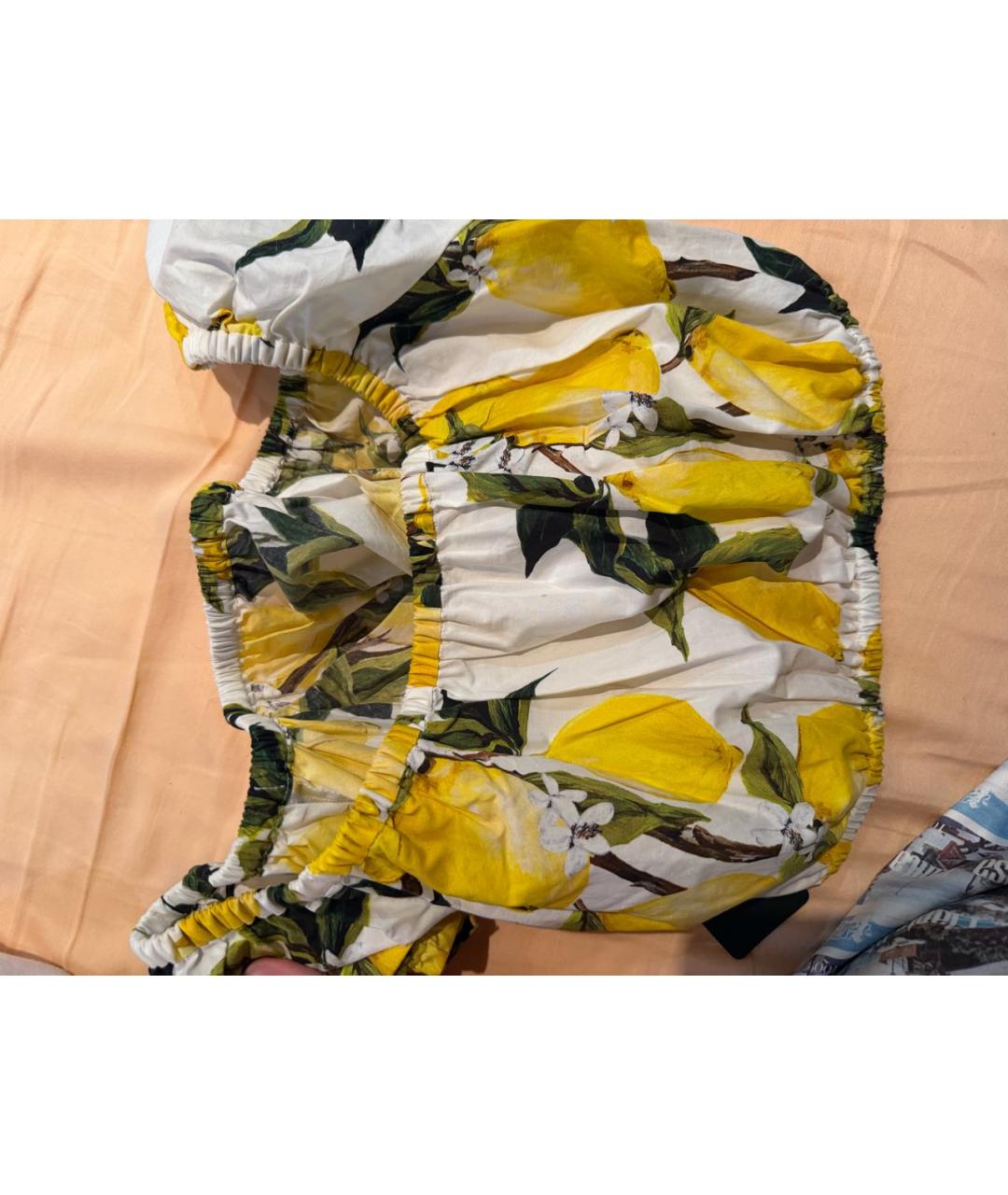 DOLCE&GABBANA Желтая хлопковая блузы, фото 4