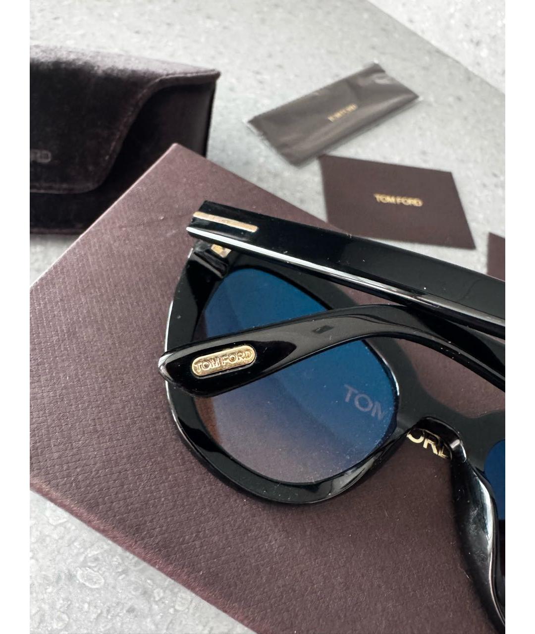TOM FORD Черные пластиковые солнцезащитные очки, фото 2