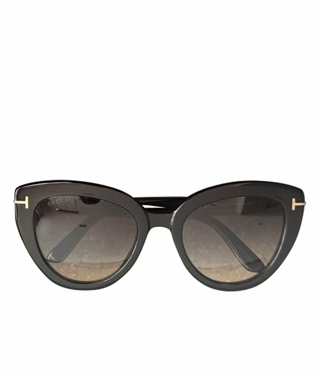 TOM FORD Черные пластиковые солнцезащитные очки, фото 1