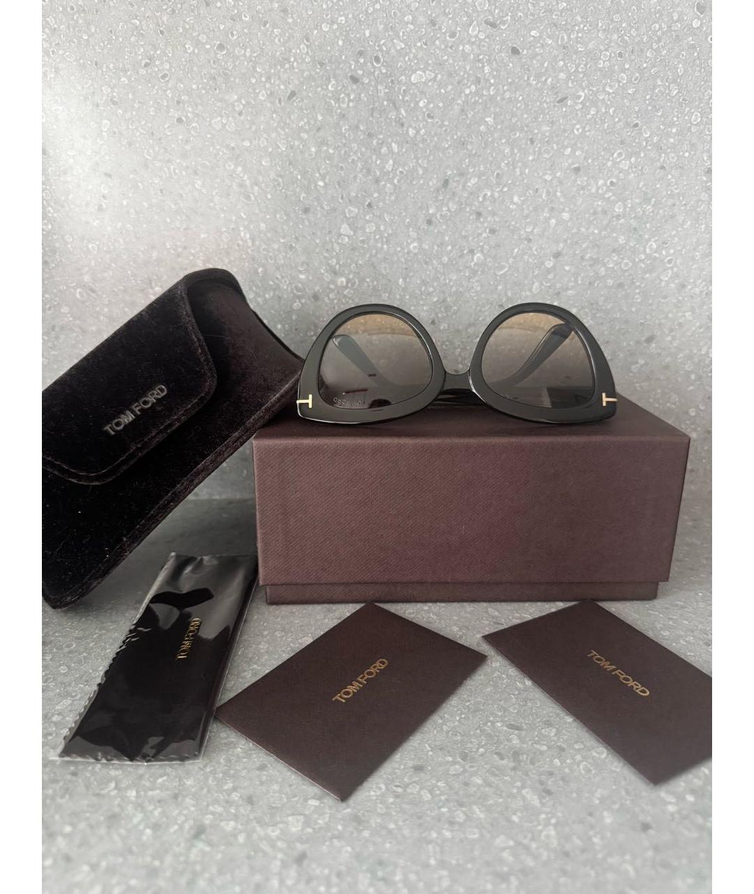 TOM FORD Черные пластиковые солнцезащитные очки, фото 3