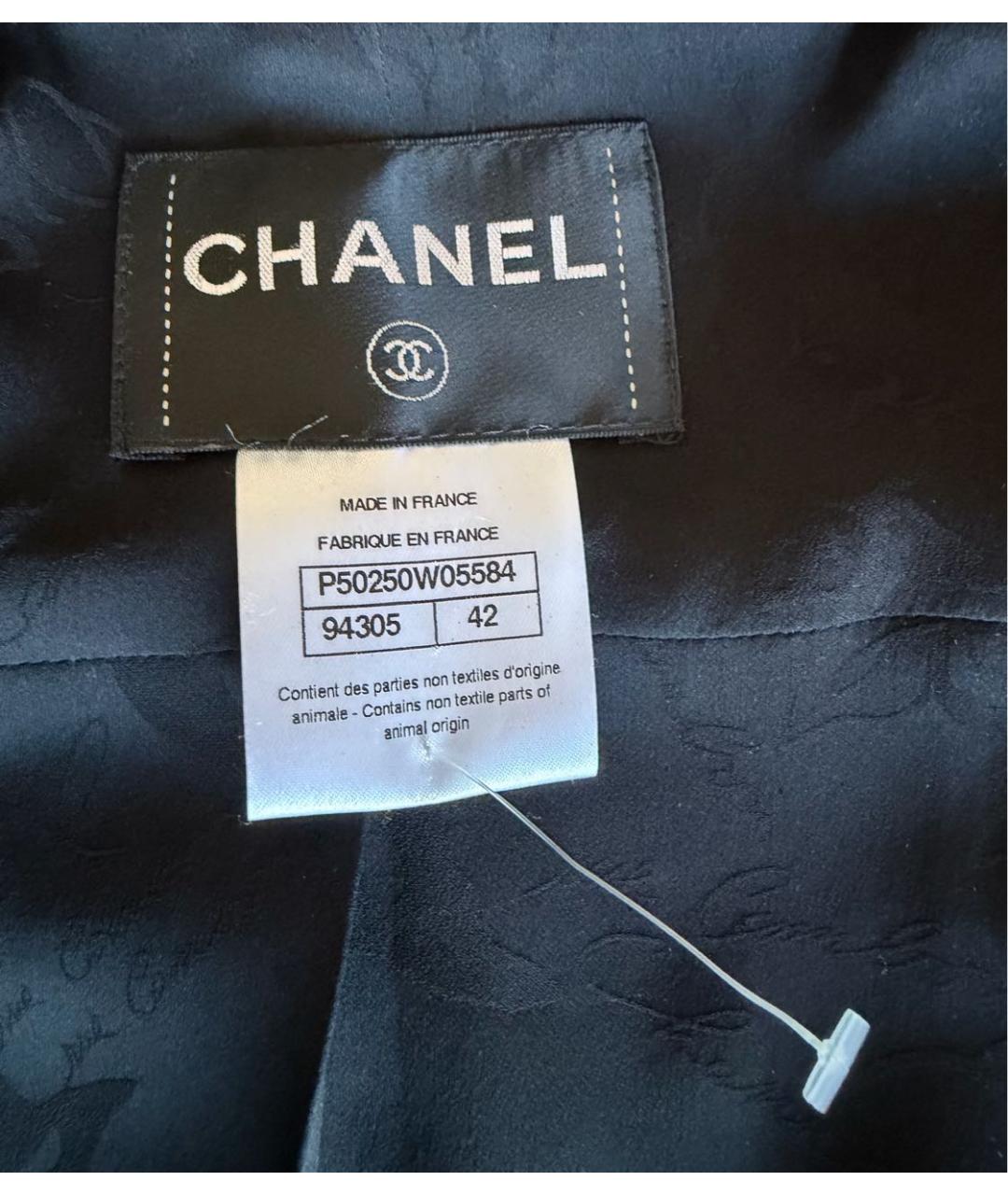 CHANEL Черный шерстяной жакет/пиджак, фото 2