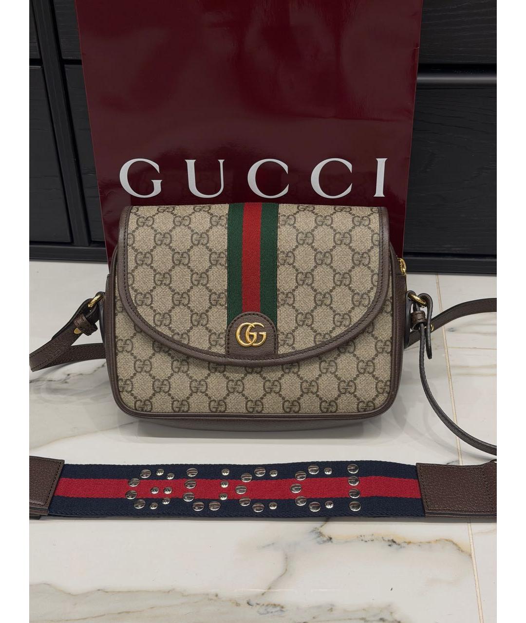 GUCCI Коричневая сумка через плечо, фото 7