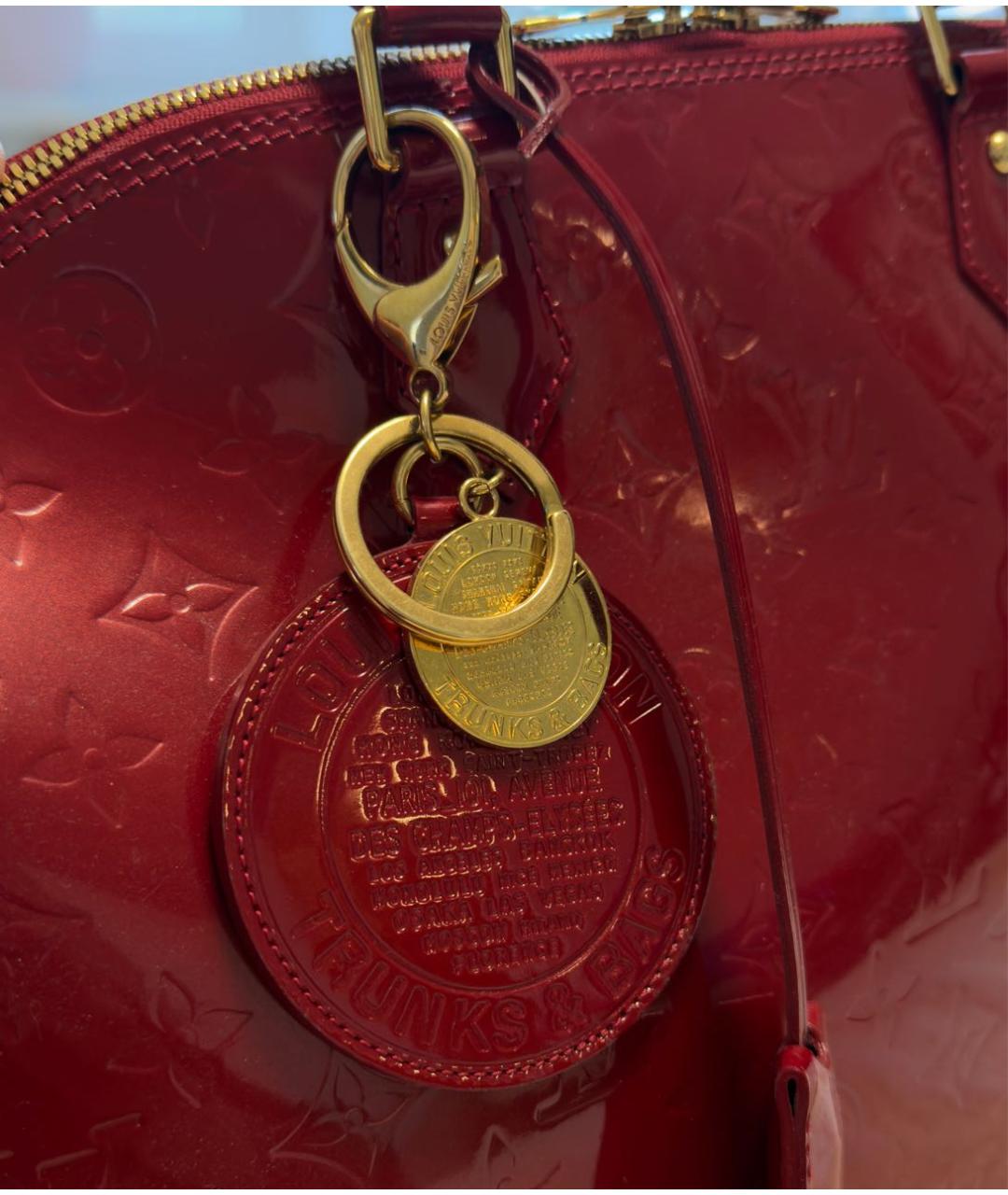 LOUIS VUITTON Бордовая сумка с короткими ручками из лакированной кожи, фото 5
