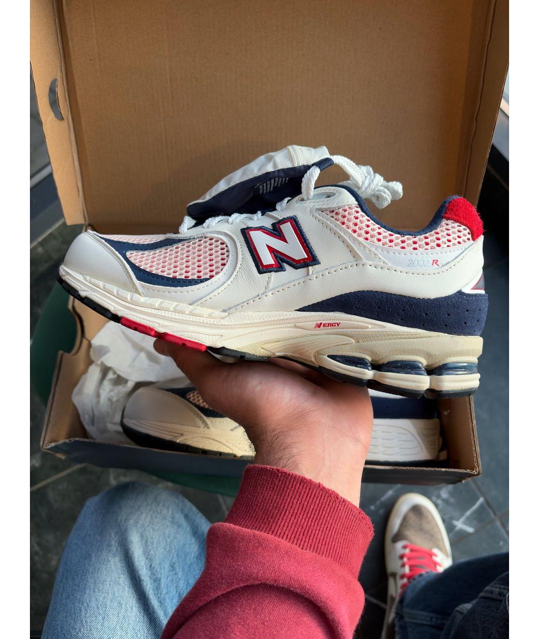 NEW BALANCE Белые кожаные низкие кроссовки / кеды, фото 3