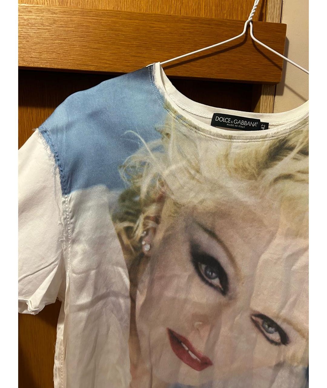 DOLCE&GABBANA Белая хлопковая футболка, фото 3