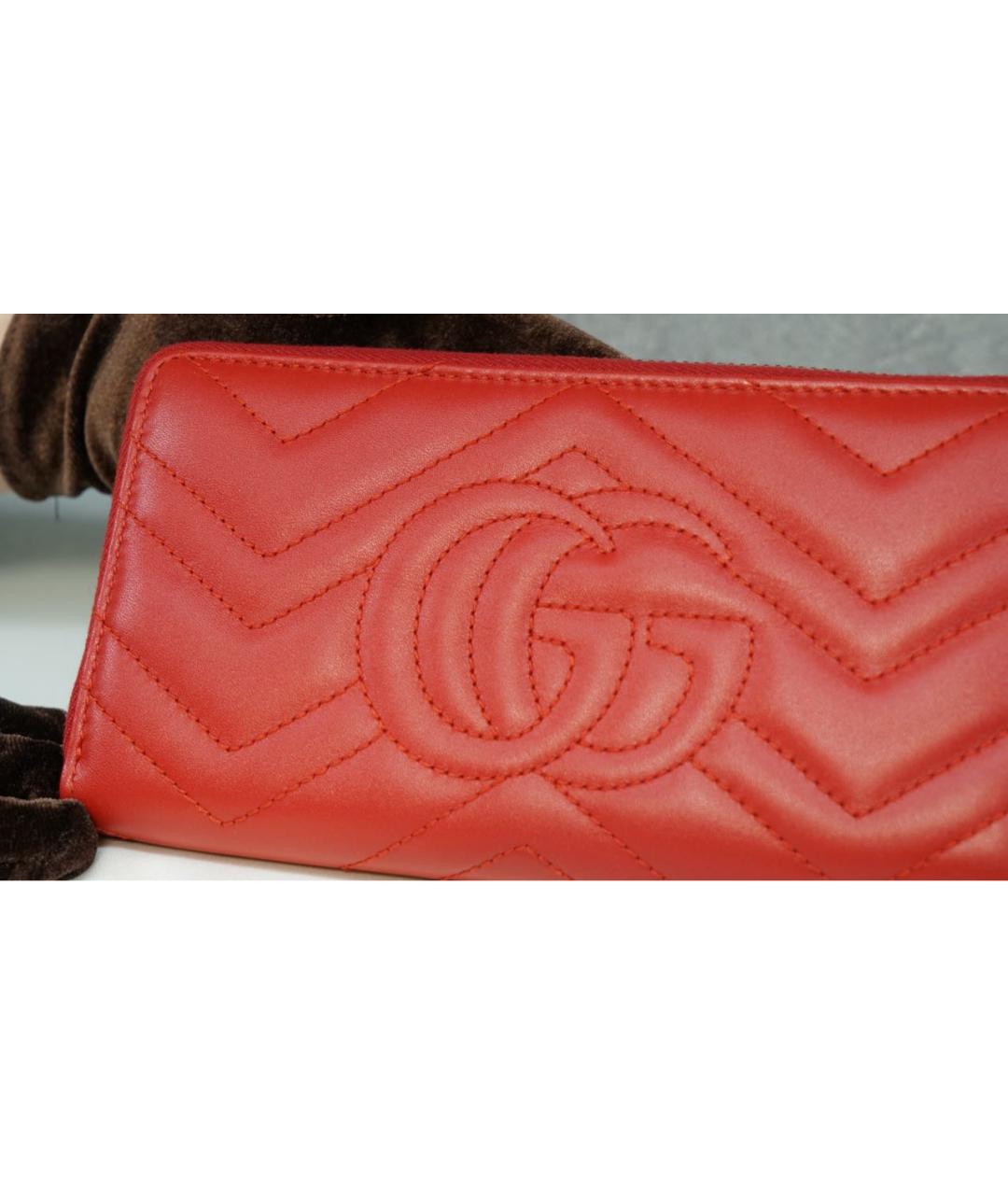 GUCCI Красный кожаный кошелек, фото 7