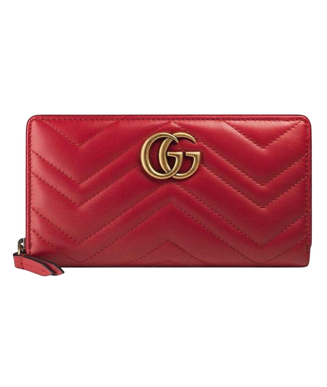 GUCCI Красный кожаный кошелек, фото 9