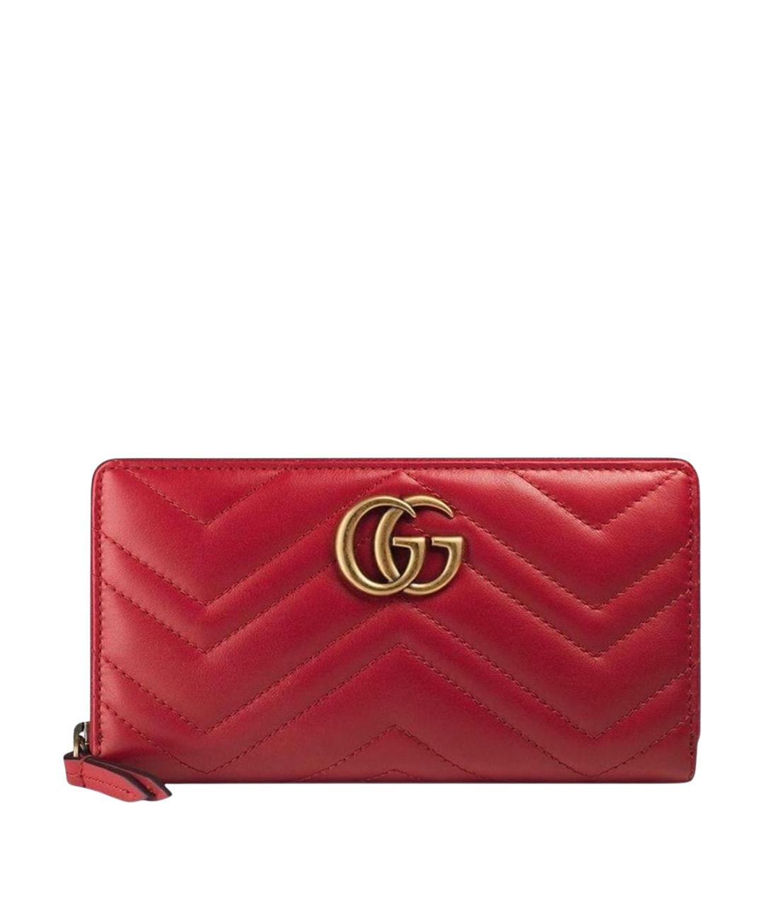 GUCCI Красный кожаный кошелек, фото 1