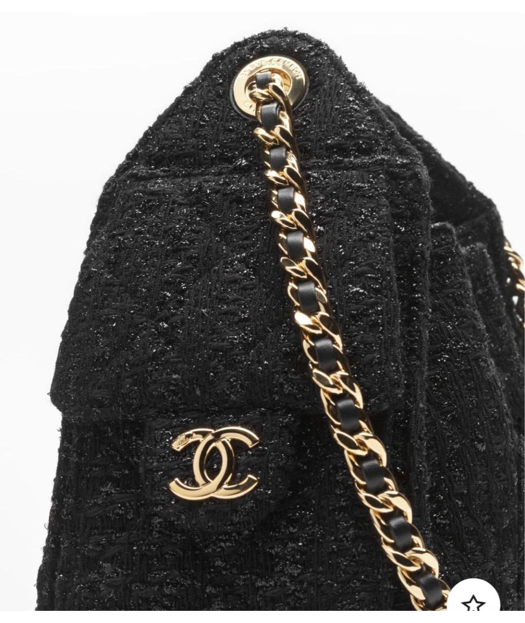 CHANEL Черная твидовая сумка через плечо, фото 2