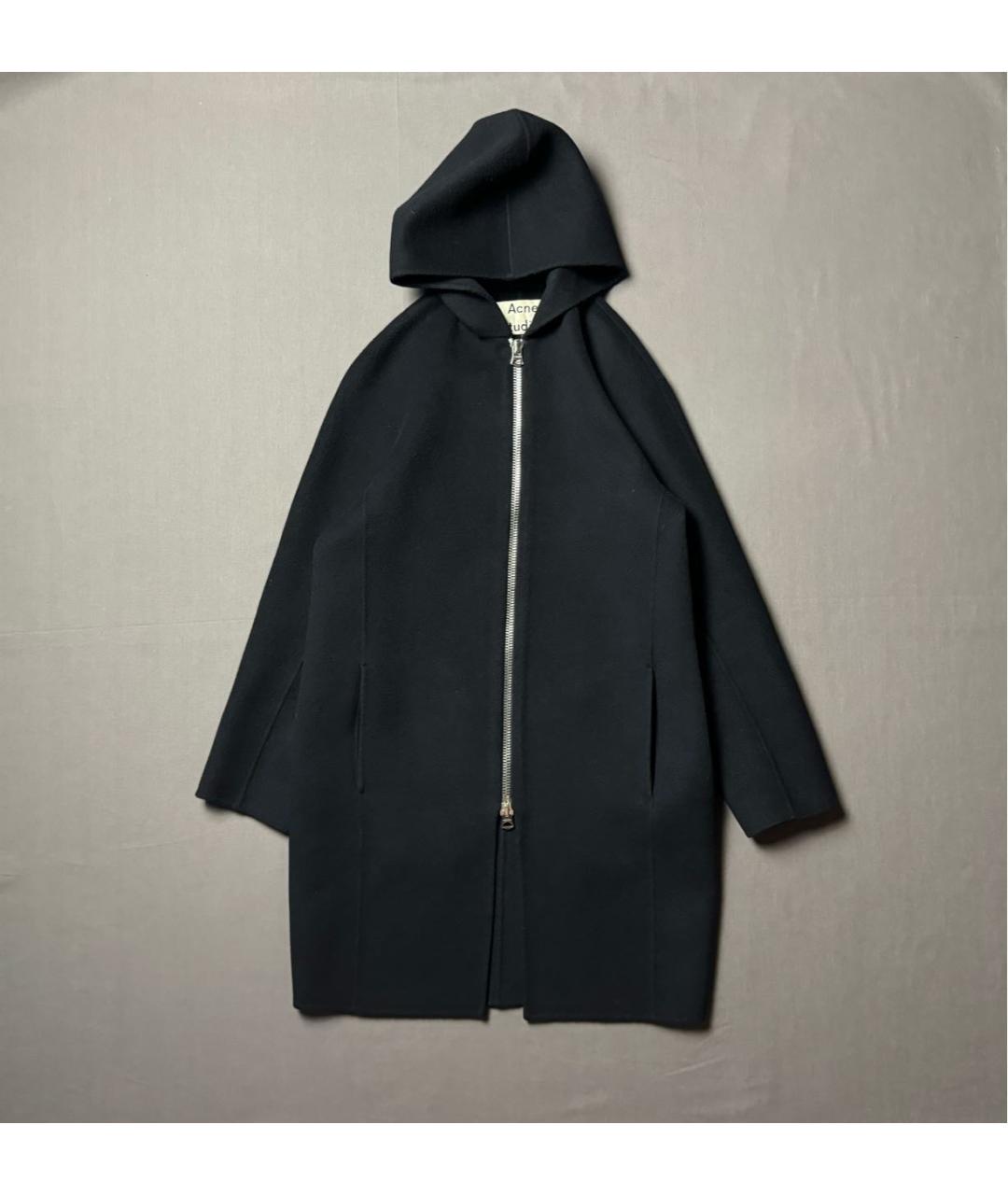 ACNE STUDIOS Черное шерстяное пальто, фото 7