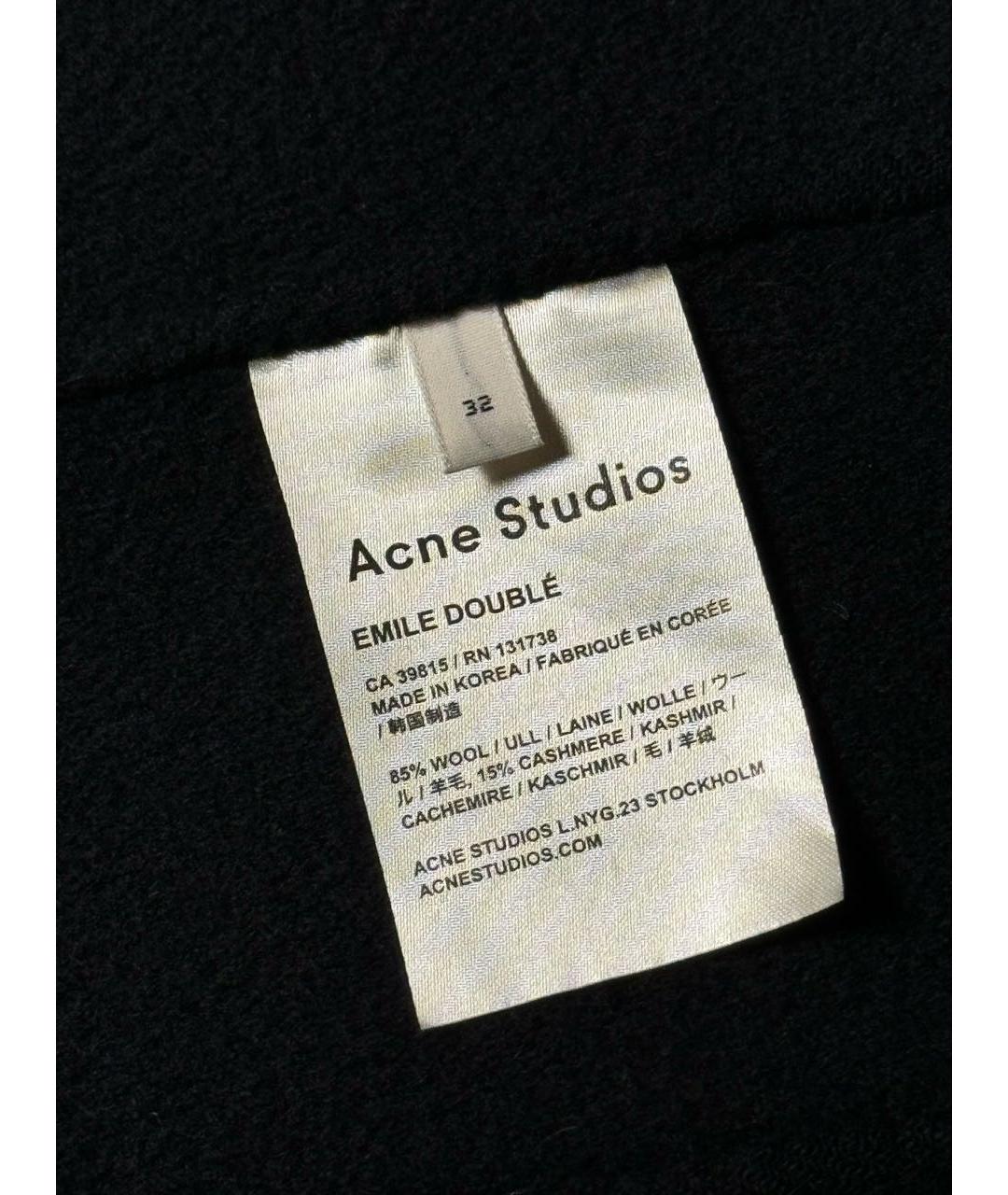 ACNE STUDIOS Черное шерстяное пальто, фото 5