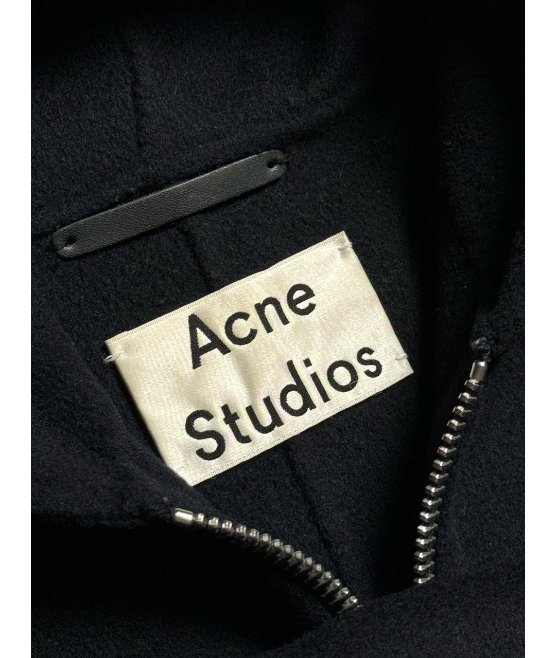 ACNE STUDIOS Черное шерстяное пальто, фото 3