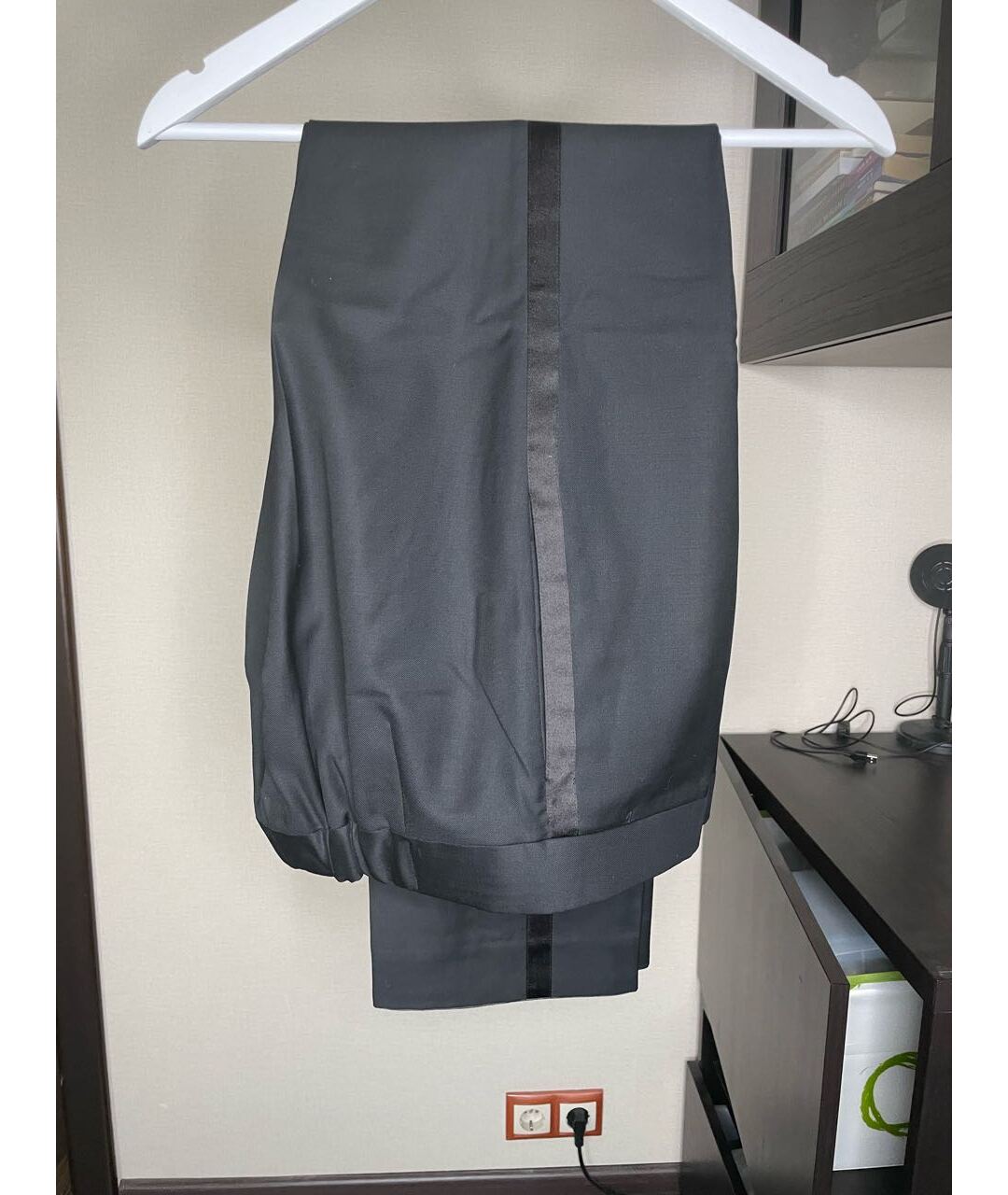 HERMES Черные хлопковые классические брюки, фото 2