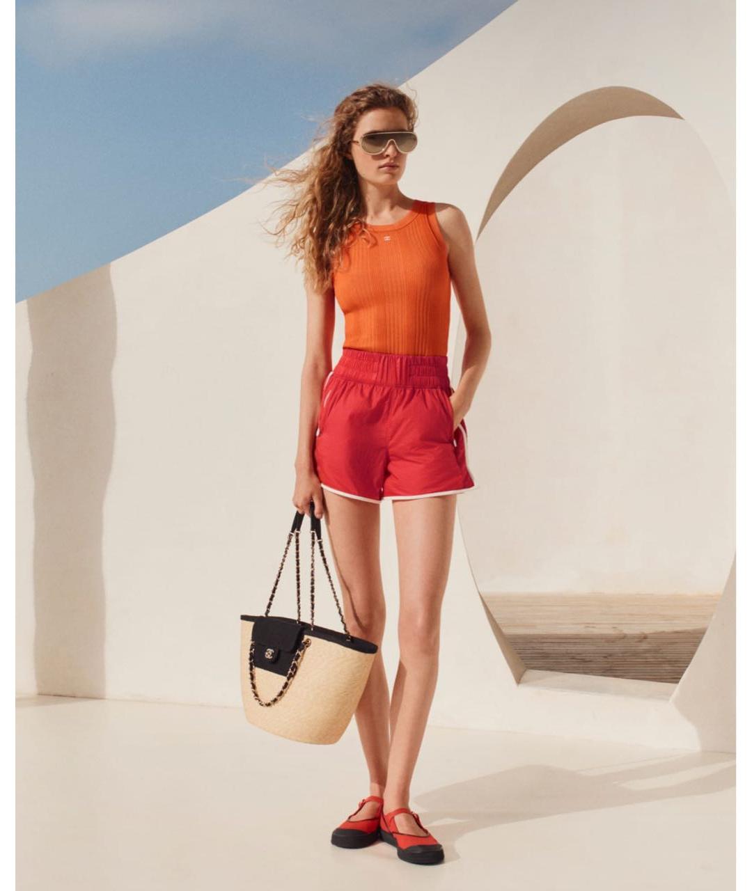CHANEL Красные шорты, фото 2
