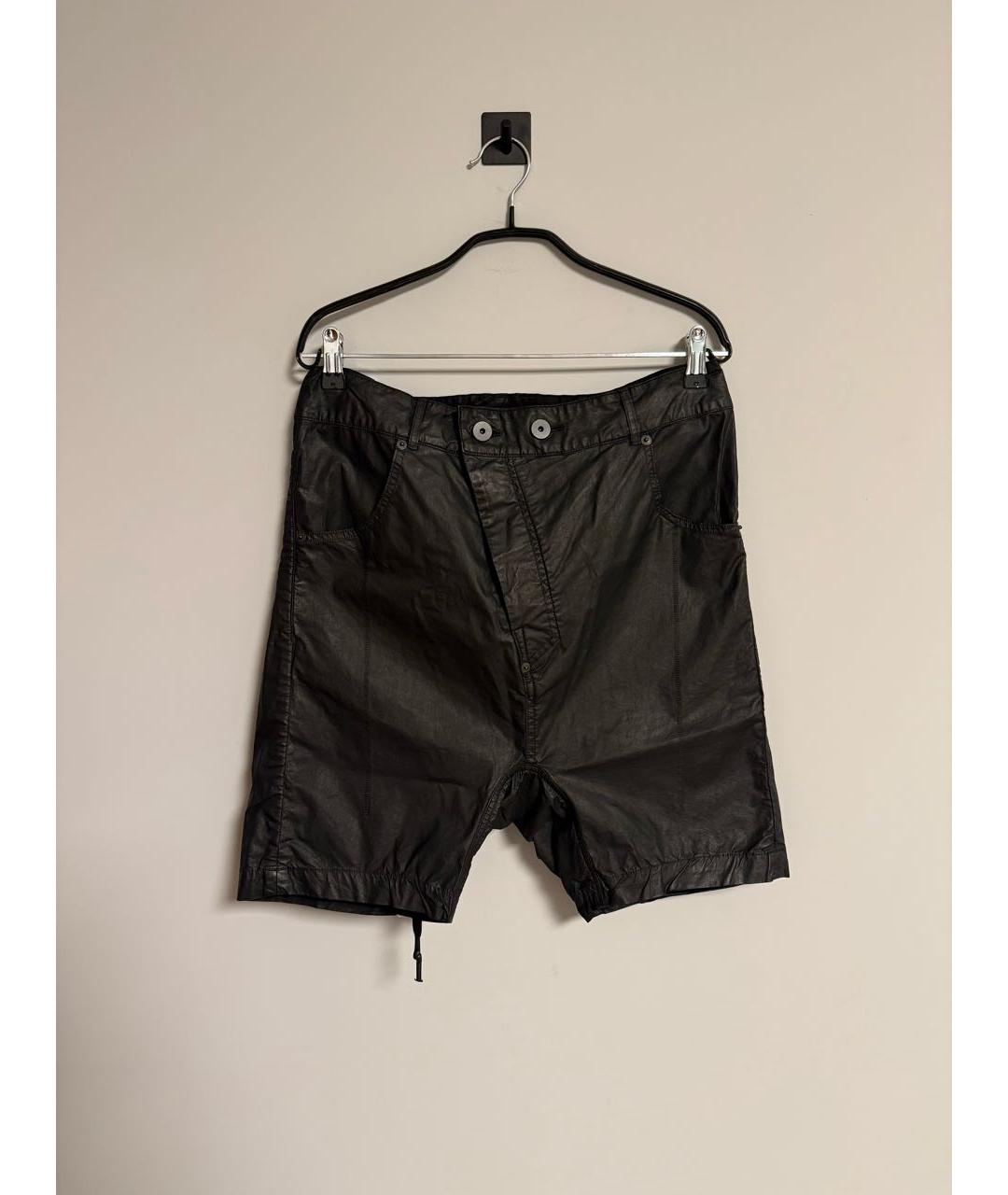BORIS BIDJAN Черные хлопковые шорты, фото 5