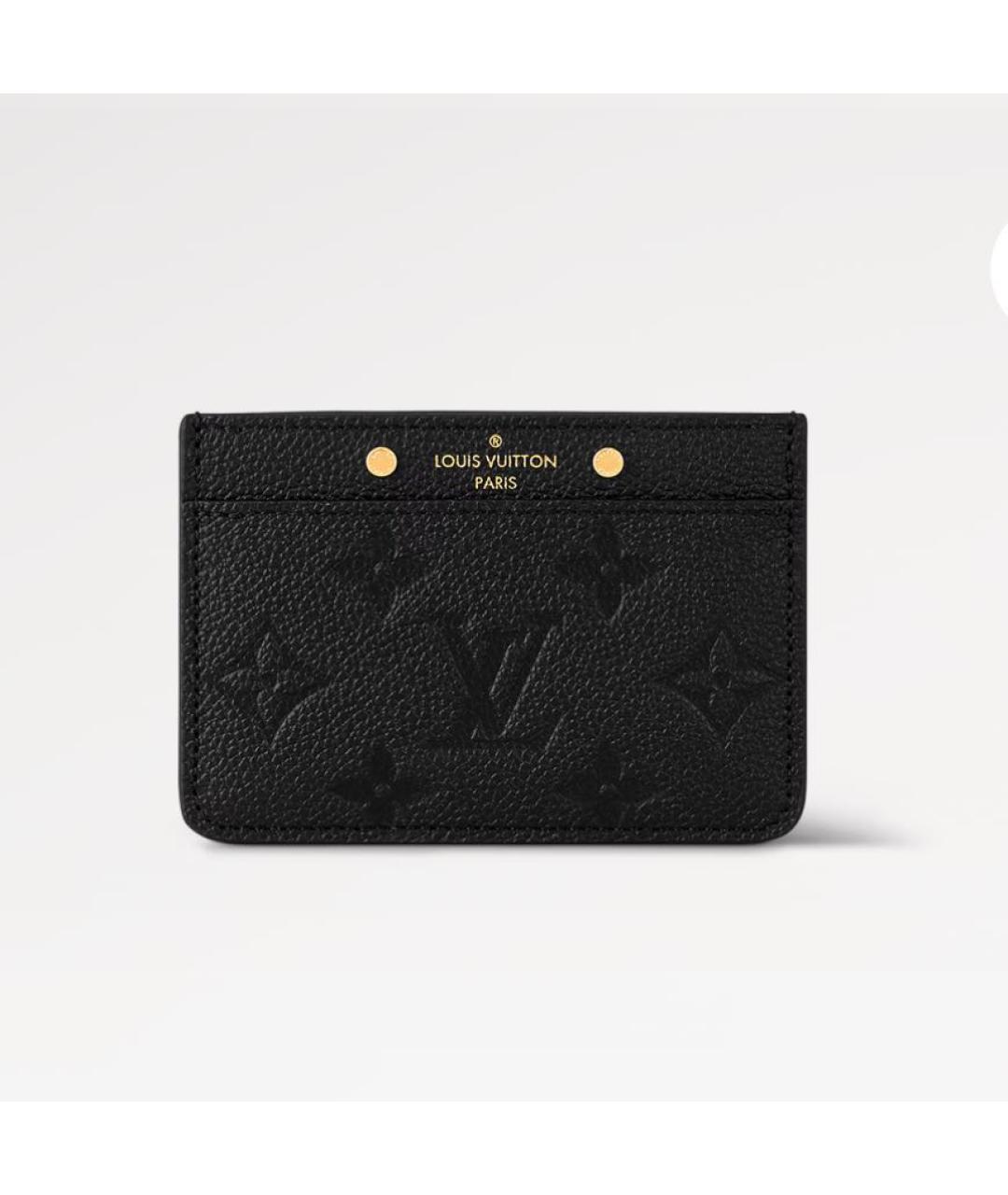 LOUIS VUITTON Черный кожаный кардхолдер, фото 7