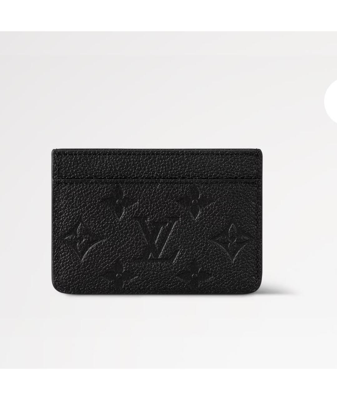 LOUIS VUITTON Черный кожаный кардхолдер, фото 3