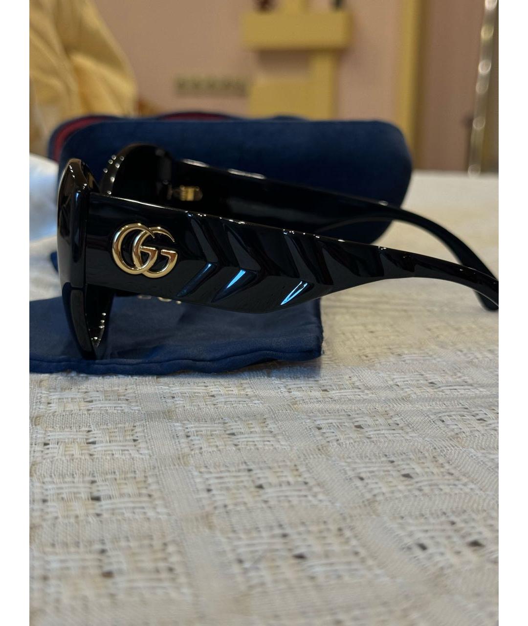GUCCI Черные пластиковые солнцезащитные очки, фото 3