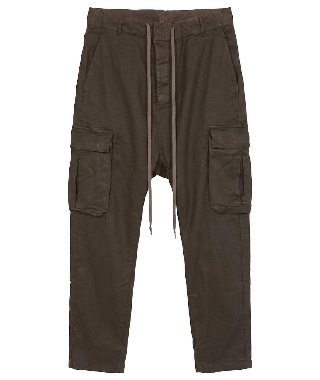 BORIS BIDJAN Антрацитовые хлопковые повседневные брюки, фото 1