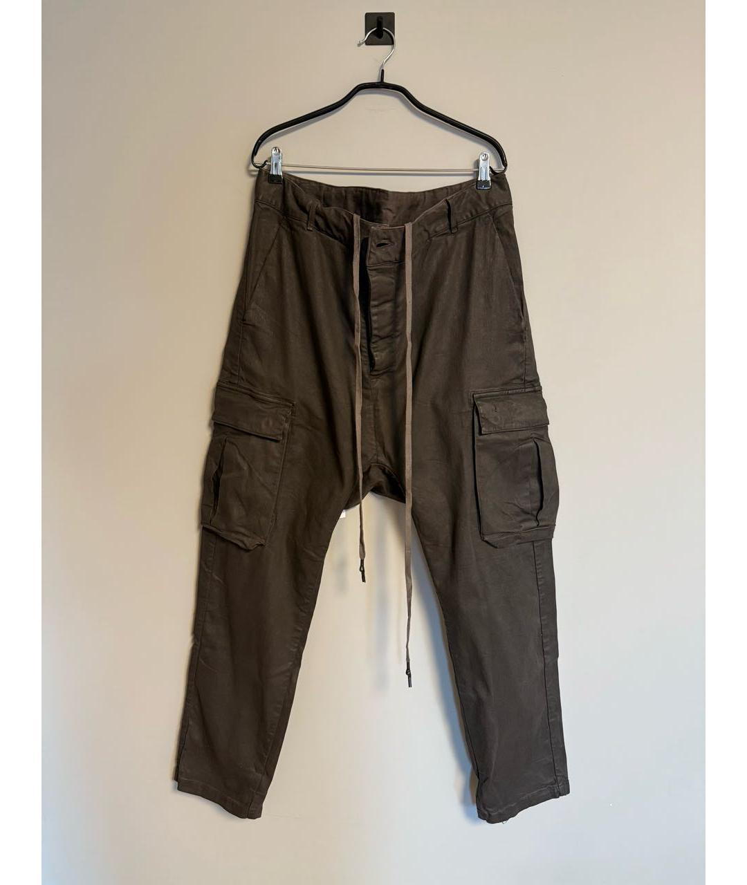 BORIS BIDJAN Антрацитовые хлопковые повседневные брюки, фото 8