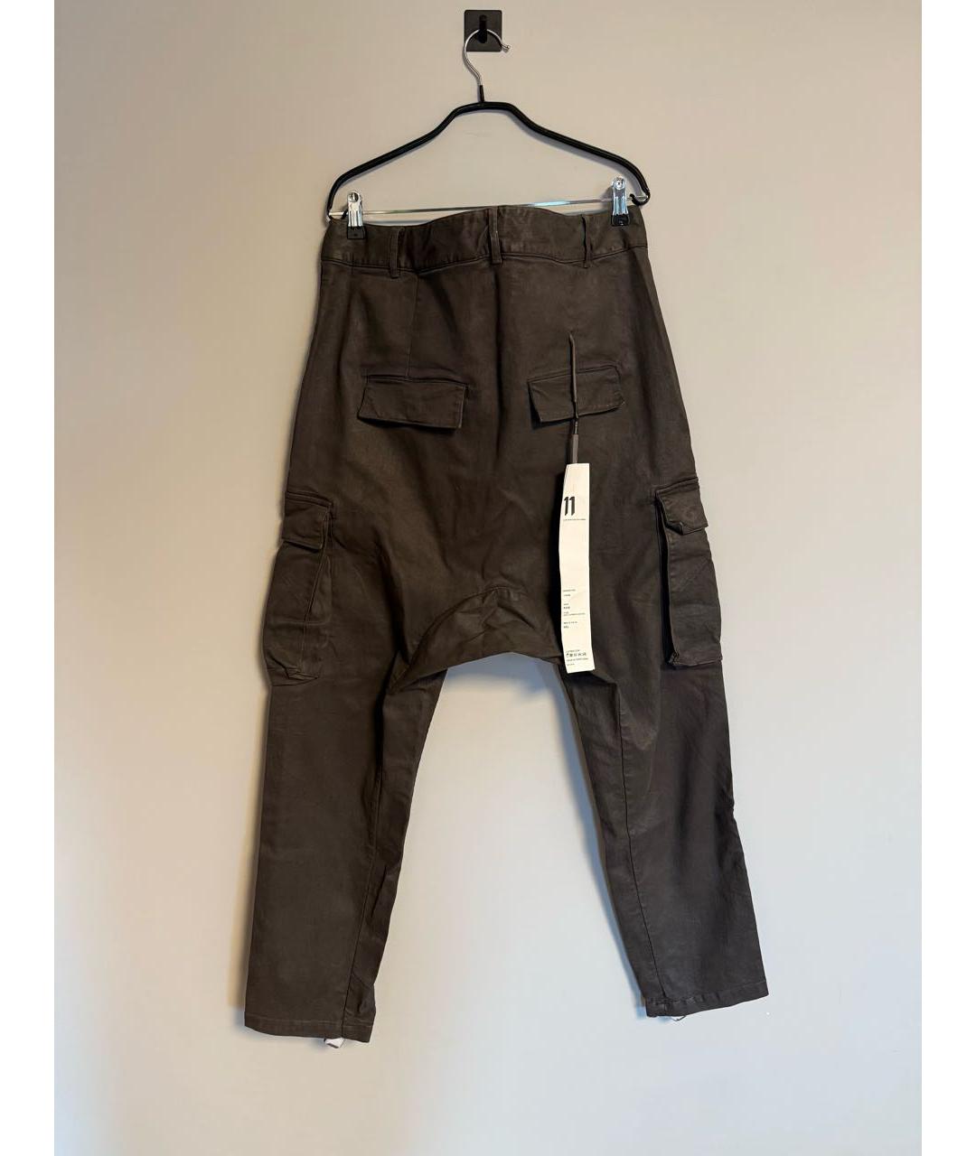 BORIS BIDJAN Антрацитовые хлопковые повседневные брюки, фото 2