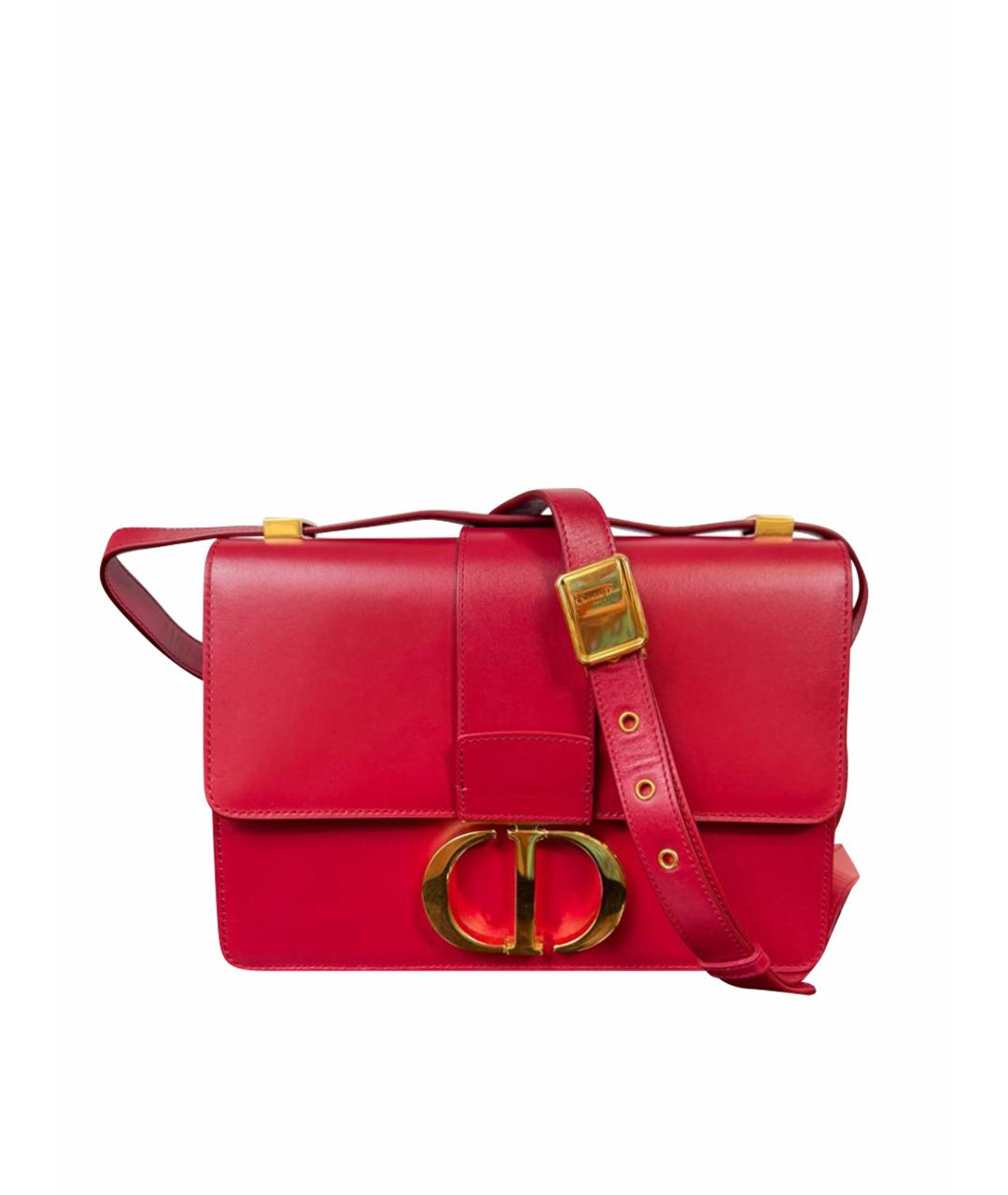 CHRISTIAN DIOR Красная кожаная сумка через плечо, фото 1
