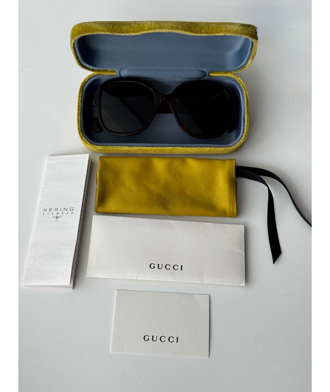 GUCCI Коричневые солнцезащитные очки, фото 2