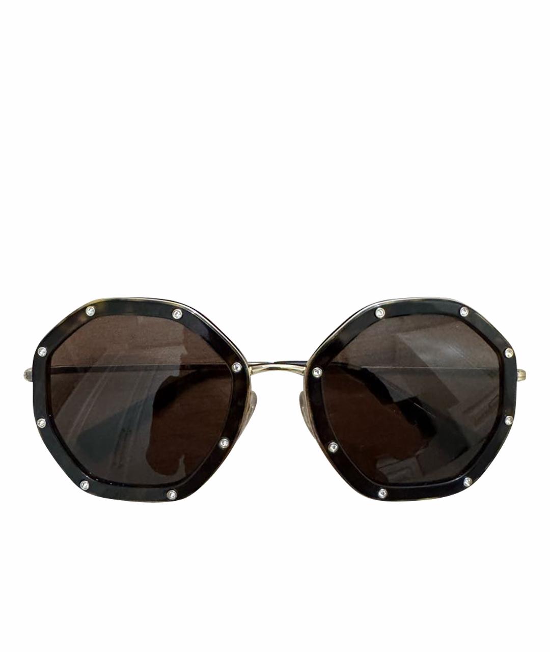 RED VALENTINO Черные пластиковые солнцезащитные очки, фото 1