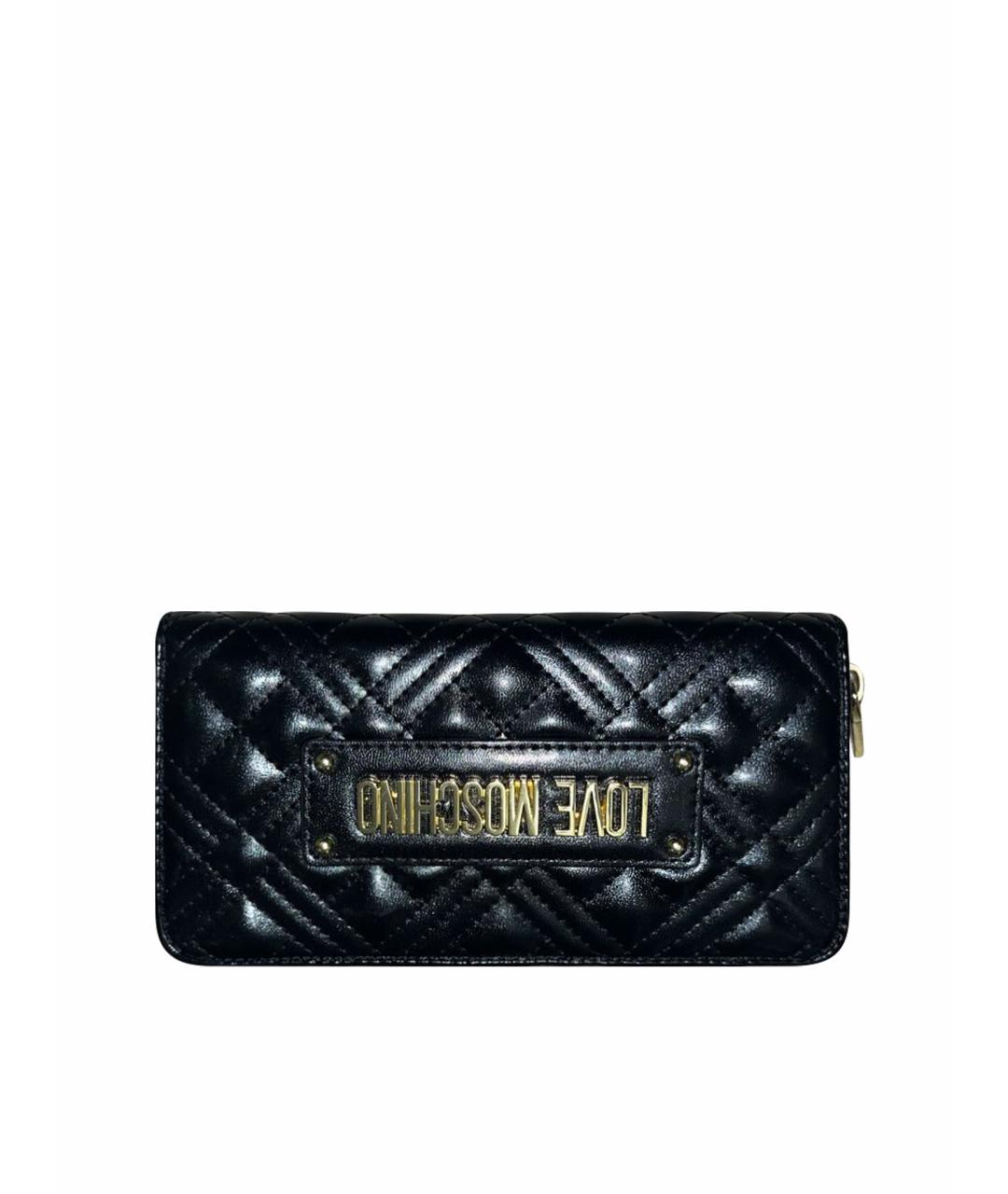 LOVE MOSCHINO Черный кошелек из искусственной кожи, фото 1