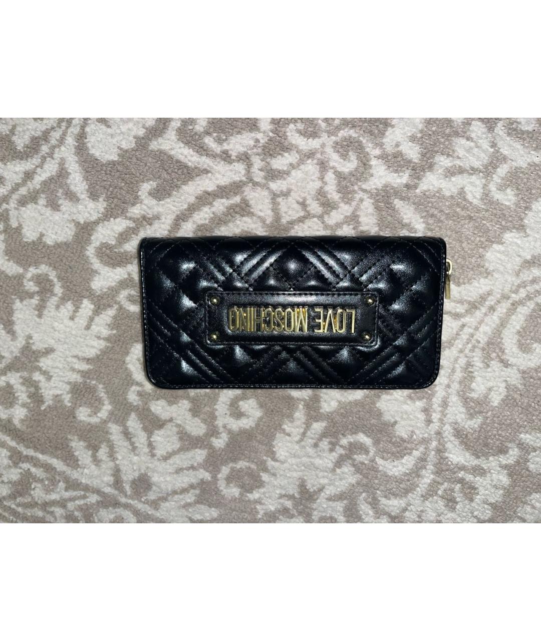 LOVE MOSCHINO Черный кошелек из искусственной кожи, фото 7