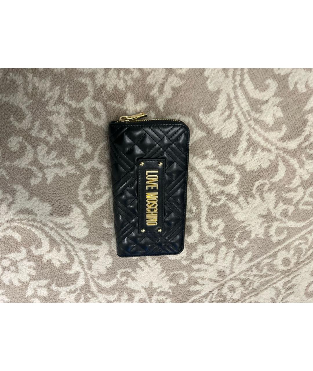 LOVE MOSCHINO Черный кошелек из искусственной кожи, фото 2