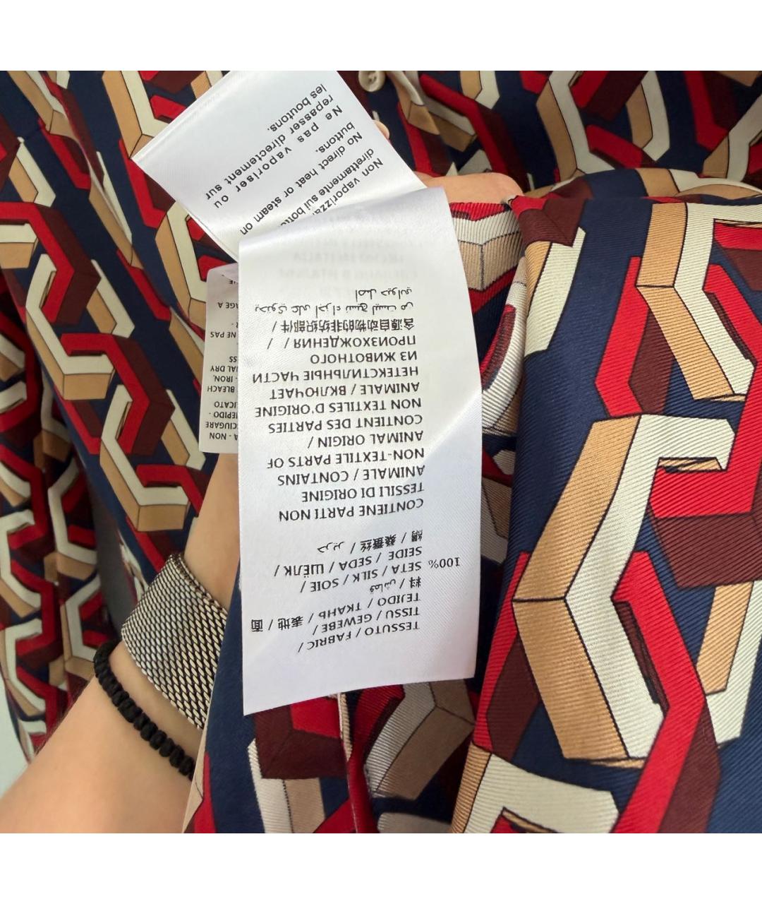 GUCCI Мульти шелковая блузы, фото 4