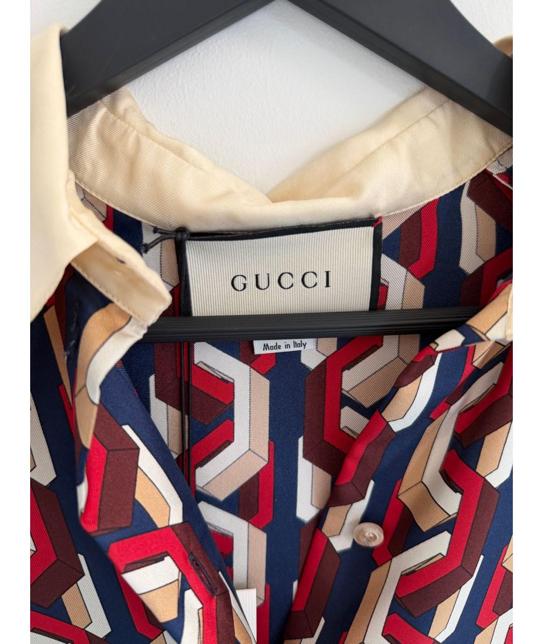 GUCCI Мульти шелковая блузы, фото 7