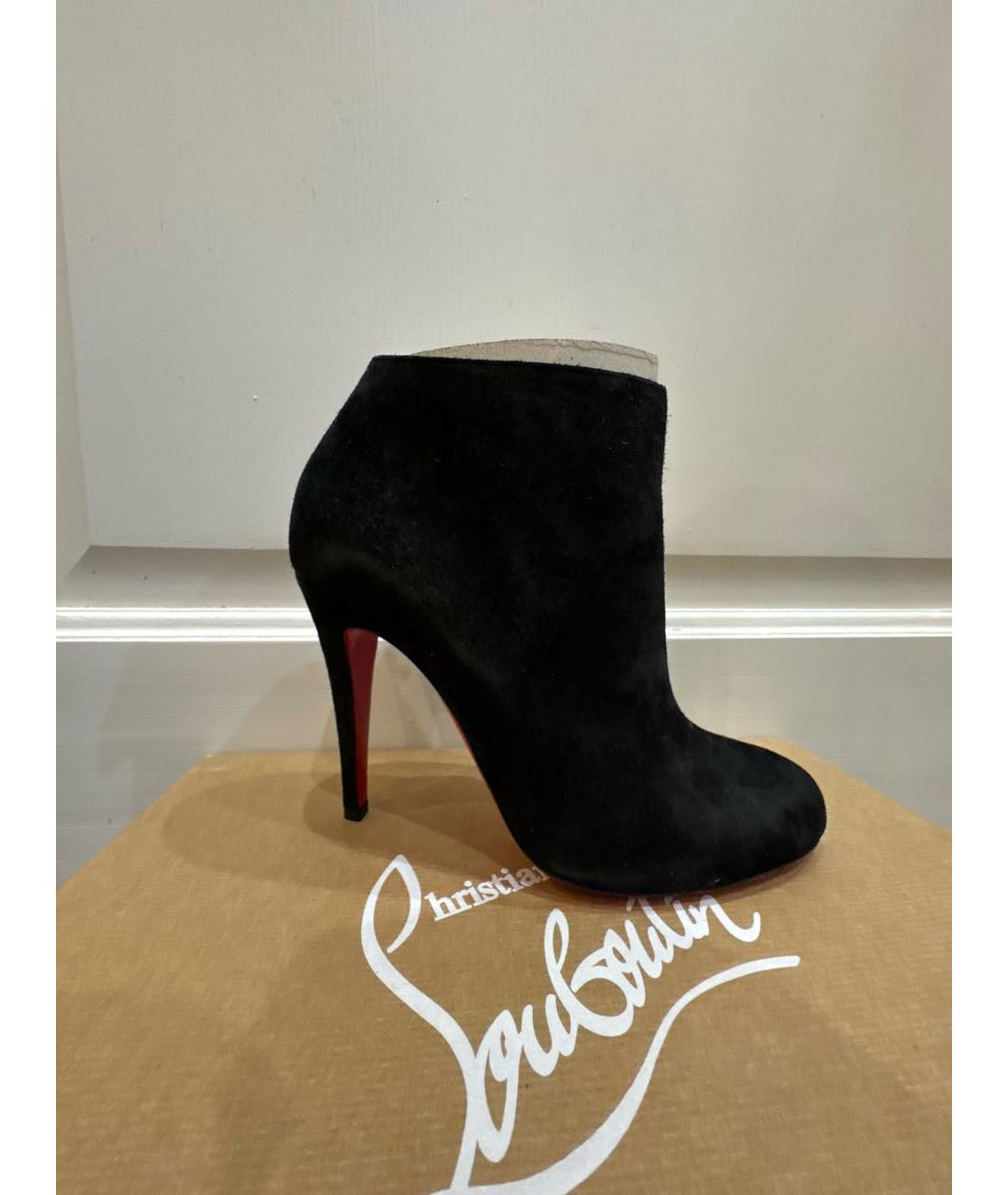 CHRISTIAN LOUBOUTIN Черные кожаные ботильоны, фото 8