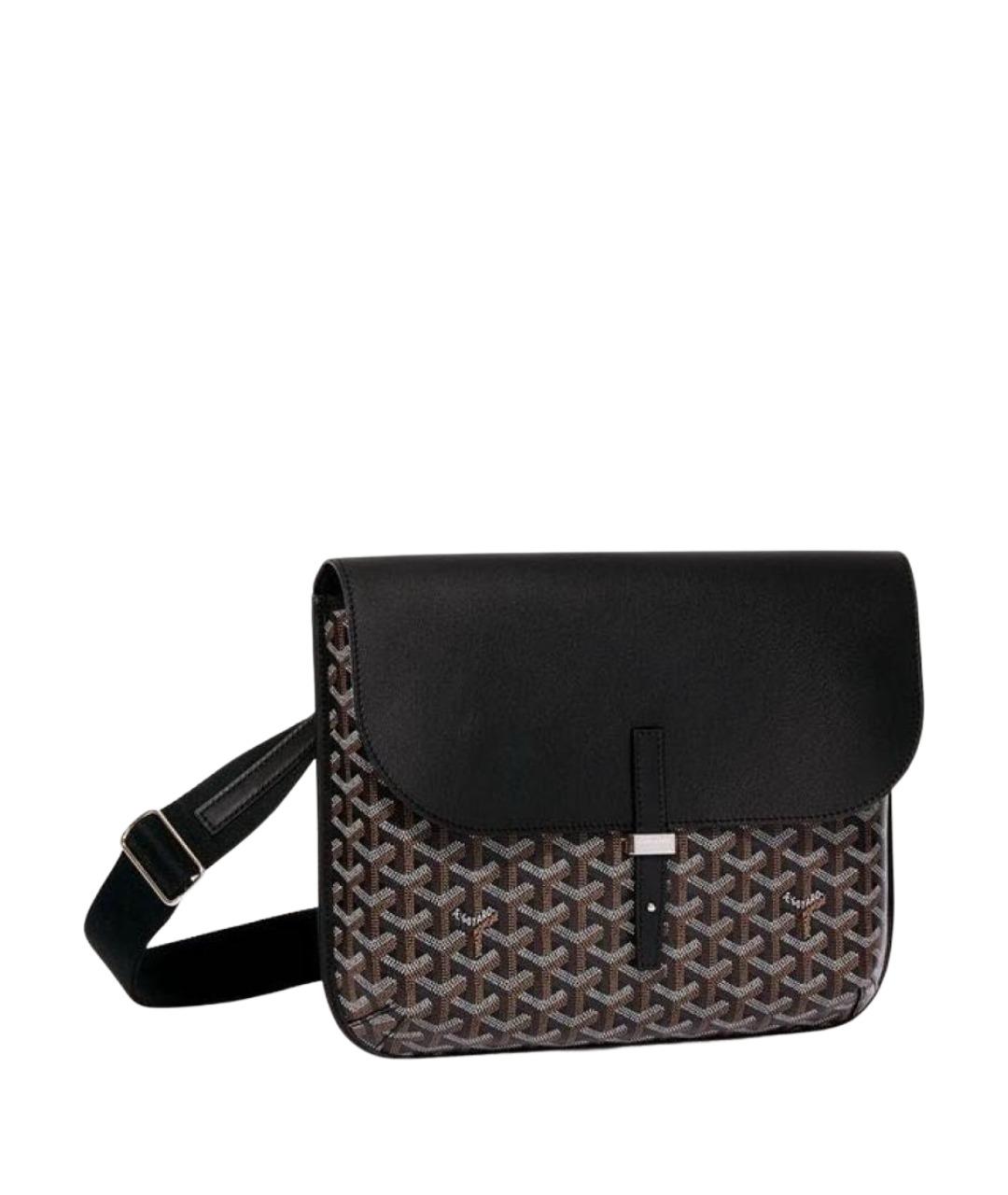 GOYARD Черная тканевая сумка на плечо, фото 1