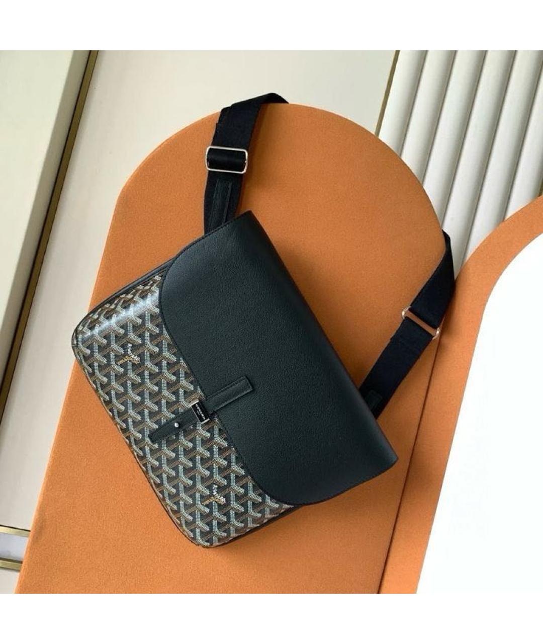 GOYARD Черная тканевая сумка на плечо, фото 7