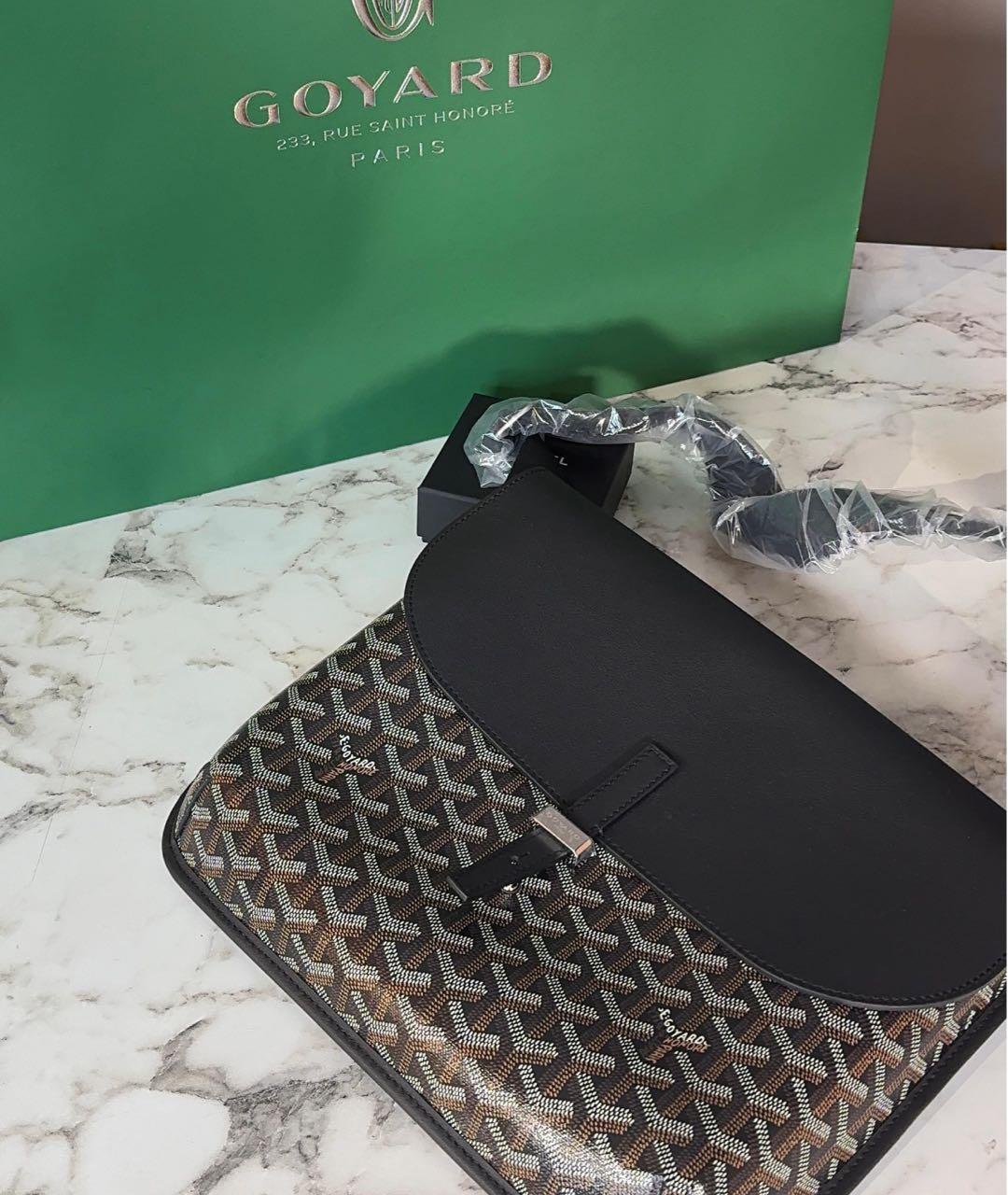 GOYARD Черная тканевая сумка на плечо, фото 4