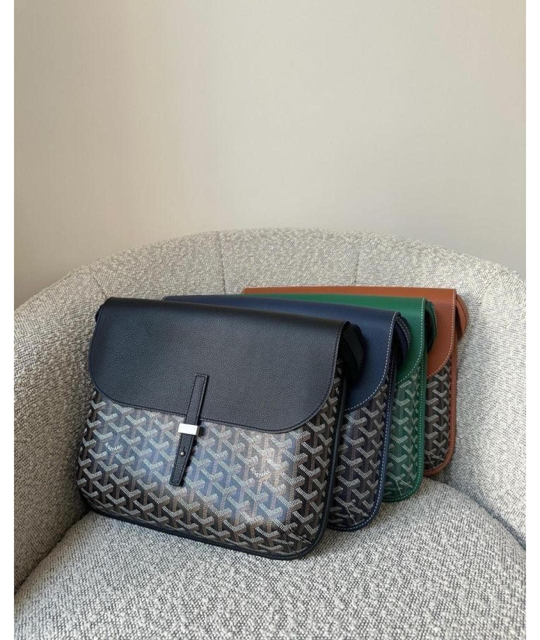 GOYARD Черная тканевая сумка на плечо, фото 5