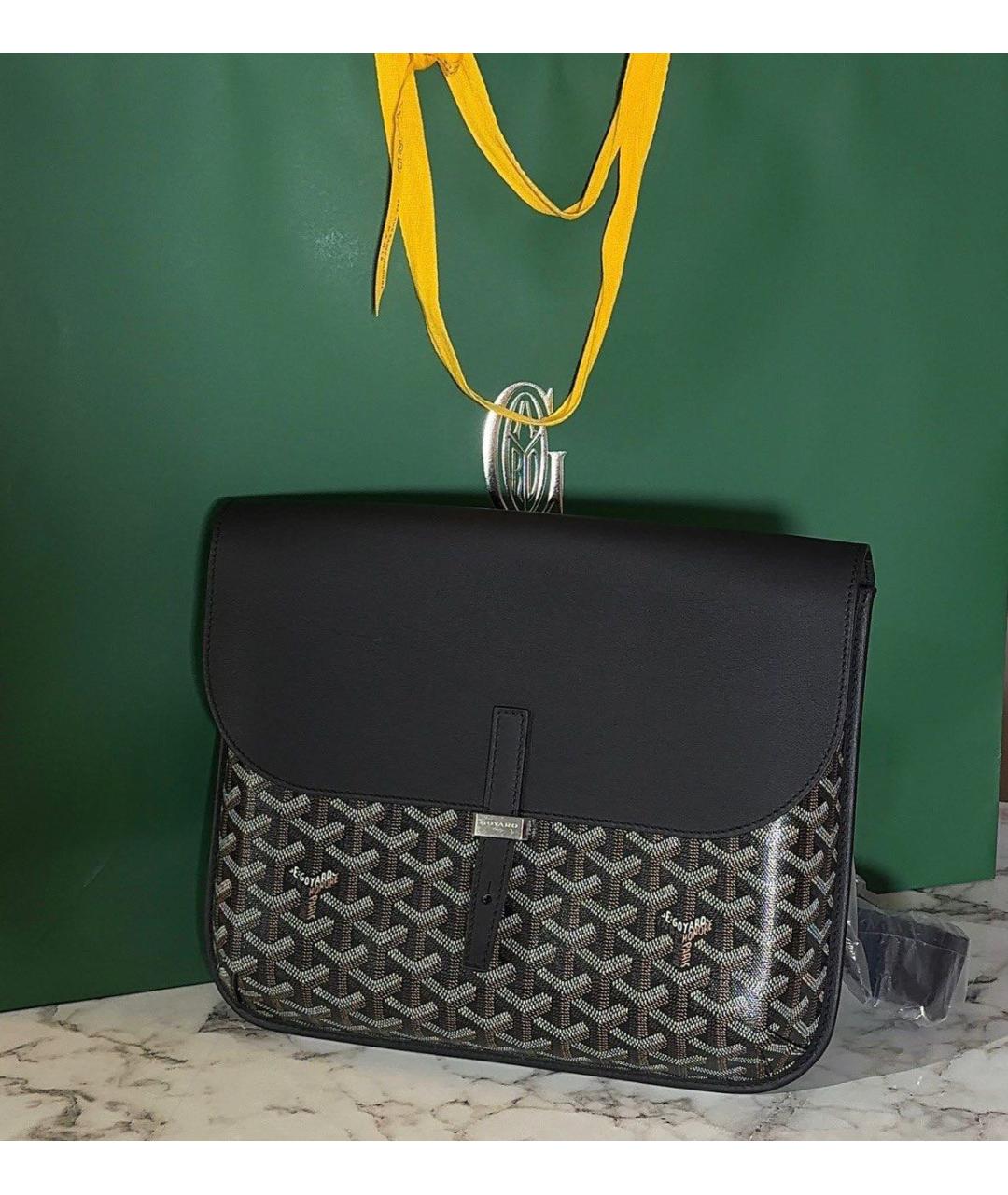 GOYARD Черная тканевая сумка на плечо, фото 2
