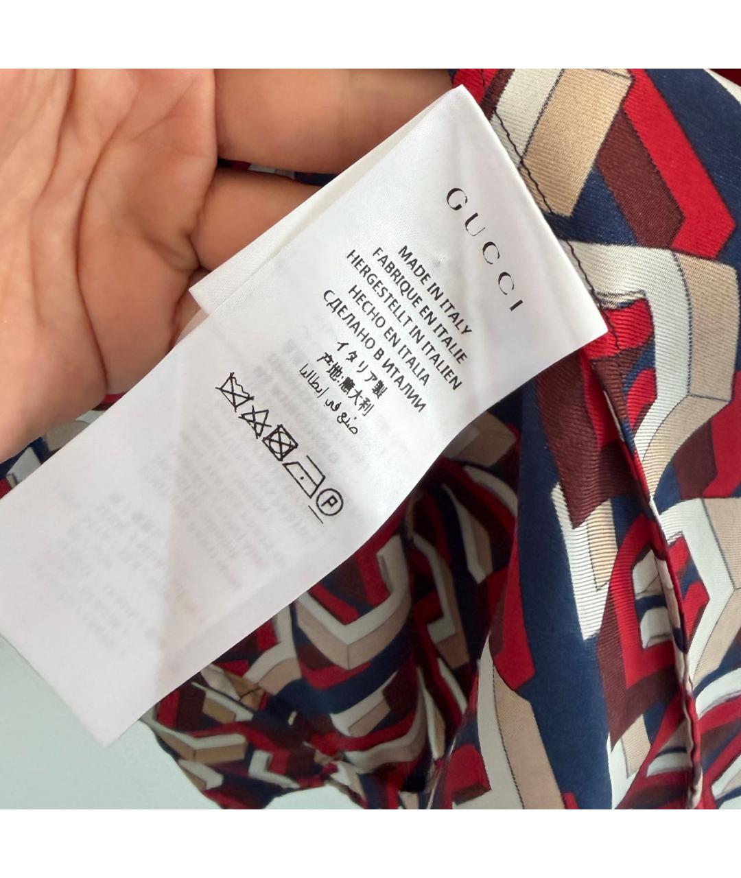 GUCCI Мульти шелковая блузы, фото 4