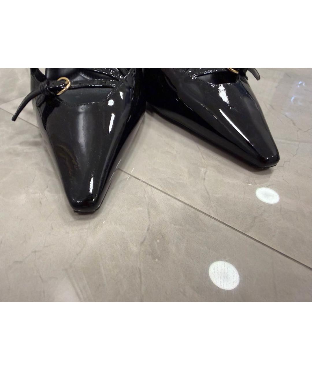MIU MIU Черные туфли из лакированной кожи, фото 4