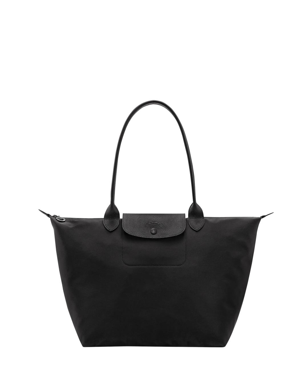 LONGCHAMP Черная синтетическая сумка тоут, фото 1