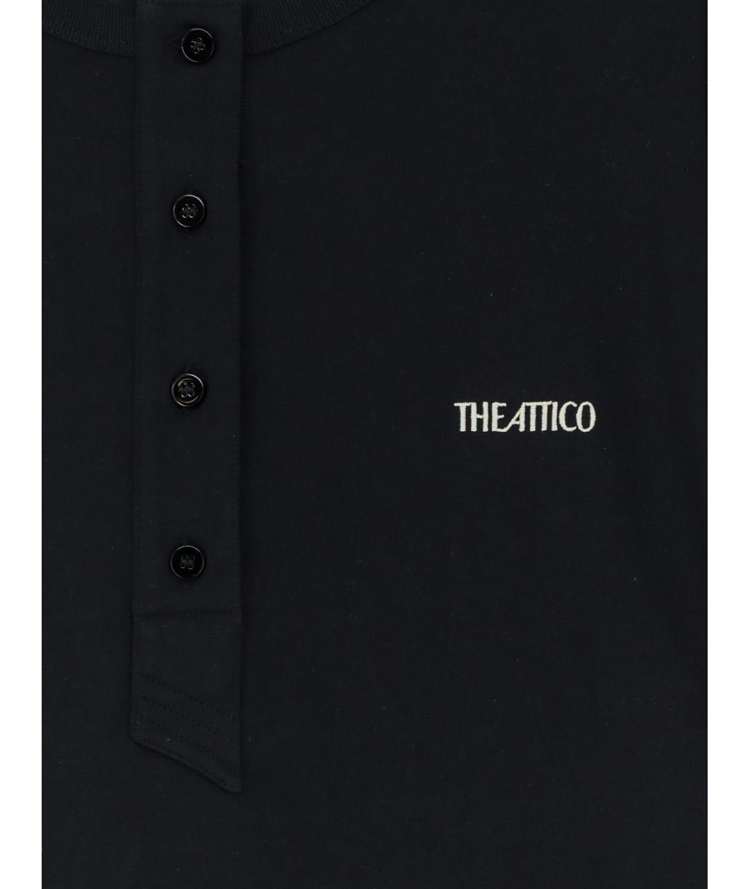 THE ATTICO Черная хлопковая футболка, фото 3