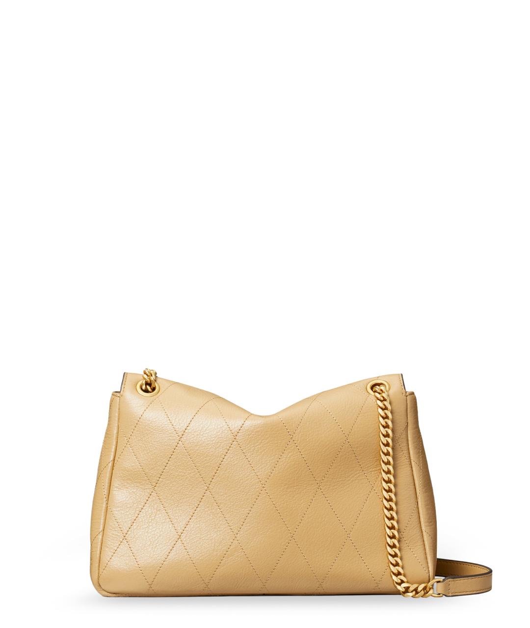 TORY BURCH Бежевая кожаная сумка через плечо, фото 2