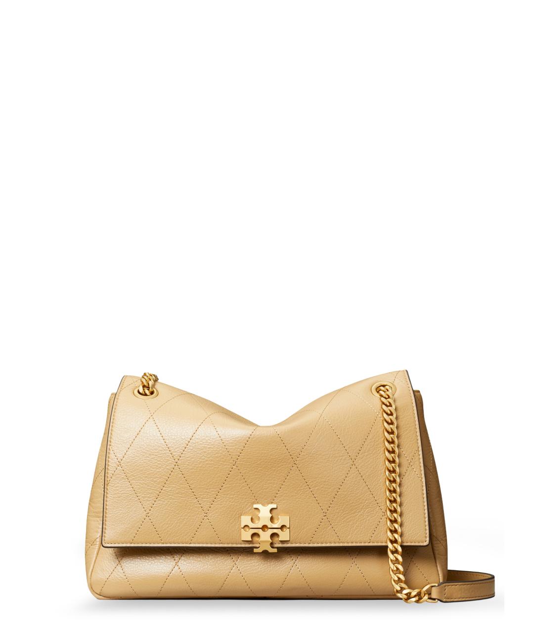 TORY BURCH Бежевая кожаная сумка через плечо, фото 1