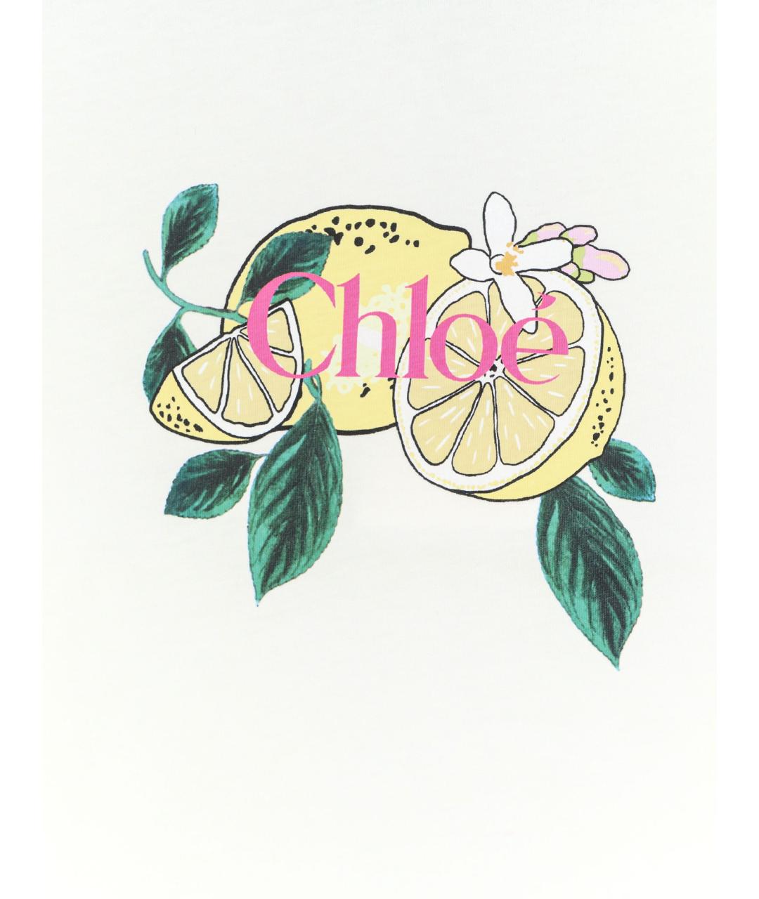CHLOE Белая хлопковая футболка, фото 3