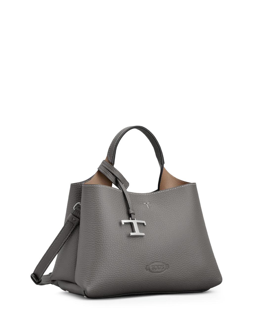 TOD'S Коричневая кожаная сумка тоут, фото 3